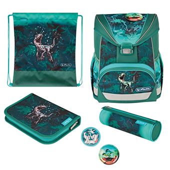 Conjunto de Mochilas Escolares Herlitz UltraLight Plus Green Rex | Verde, Turquesa - 1