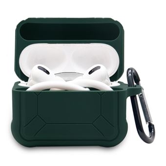 Capa silicone mosquetão anti-perda, verde meia-noite Magunivers para AirPods Pro - 1