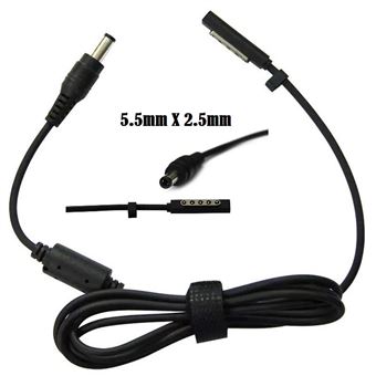 Cabo de Alimentação com Multi4you Pino 5.5mm x 2.5mm para Microsoft Surface RT, 2, Pro 2, Pro (2013) (1m) - 1