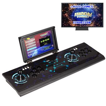 Consola Retro Aracade 3D DAM | 64Gb | 4222 Jogos | Wifi Pandora Forrest | Tela Completa de 10'' | Preto - 1