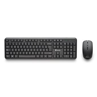 Teclado Wireless + Rato NGS SERENITY KIT (AZERTY, FR) | Idioma: Francês | Preto - 1