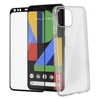 Pack Estrutura Traseira + Vidro Temperado Avizar para Google Pixel 4 - Preto