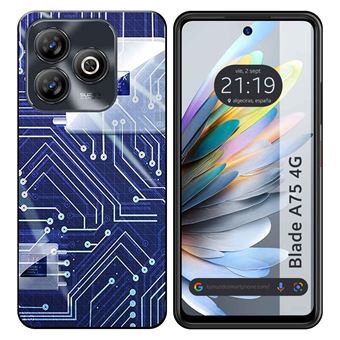 Capa de silicone TUMUNDOSMARTPHONE para desenhos de projeto de circuito Zte Blade A75 4G - 1