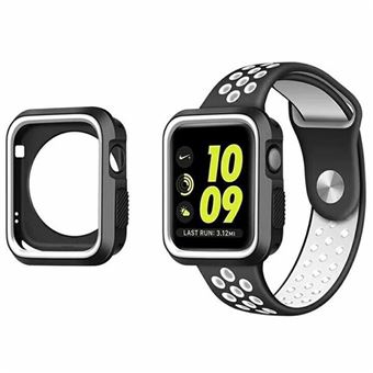 Kit Phonecare Capa Military DoubleColor + Pulseira SportyStyle para Apple Watch Series 9 Aluminum - 41mm - Preto / Branco - 1