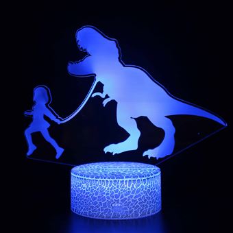 Lâmpada 3D HSMY | Infantil | Multicolorido com Controlo Remoto | Dinossauro | 1103 - 1