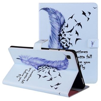 Capa PU com Suporte de motivos de penas Magunivers para Samsung Galaxy Tab A7 10.4 (2020)/T505/T500 - 1