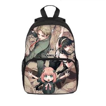 Mochila Escolar Infantil DreamWorks | Spy x Family | 25 x 11 x 34 cm | Multicolorido 1329 - 1