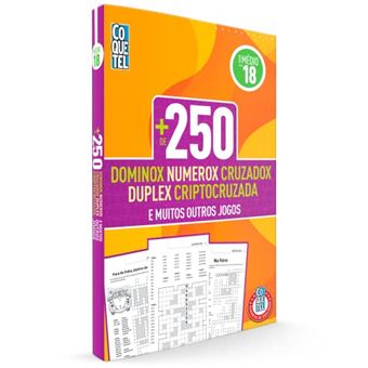 Livro Coquetel Mais 250 Numerox, Cruzadox, Duplex, Criptocruzada E Muitos Outros Jogos Nível Médio Ed 18 - 1