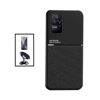 Kit Phonecare Capa Magnetic Lux + 5D Full Cover + Suporte Magnético de Carro para Xiaomi Redmi K40S - Preto - 1