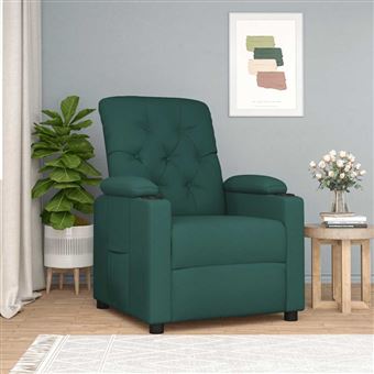 Poltrona reclinável vidaXL | tecido | verde-escuro - 1