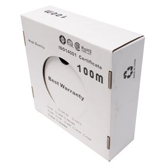 Bobina BeMatik Cat.6 UTP 24AWG Cca 100 m Branco - 1