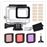 Pack 6 em 1 kit de montagem, estojo protetor e filtro e inserção anti-fog WISETONY para GoPro Hero 5/ 6/ 7 Black_0