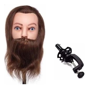 Cabeça Treino Bifull Manequim Homem com Barba Light Brown | 18 cm - 1