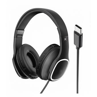 Auscultadores com Fio Type-C Gandy A-623.T | Preto - 1