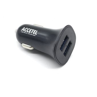 Carregador de Isqueiro  Accetel 2.1A 2xUSB para Xiaomi Mi 6X Preto - 1