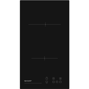 Placa de Vitrocerâmica Sharp KH-3V19NT0K-FR | Elétrica | 29 cm | 2 Zonas | Preto - 1