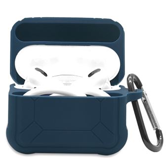 Capa silicone mosquetão anti-perda, azul da meia noite Magunivers para AirPods Pro - 1