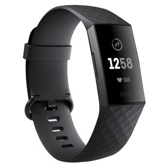Bracelete Desportivo HSMY de Silicone para Fitbit Charge3 / Charge4 - Preto -Tamanho S - 1