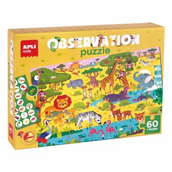 Puzzle APLI Animais 19221 | 60 Peças - 1