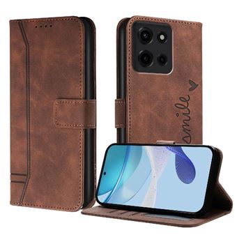 Capa ZURSANA para Motorola Moto Edge 60 Fusion | Pele PU | Magnética TPU | À Prova de Choque | Castanho - 1