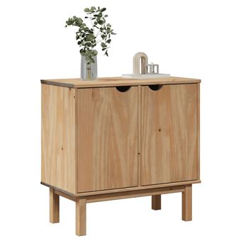 Móvel de entrada vidaXL OTTA | 75x40x75 cm | pinho maciço - 1