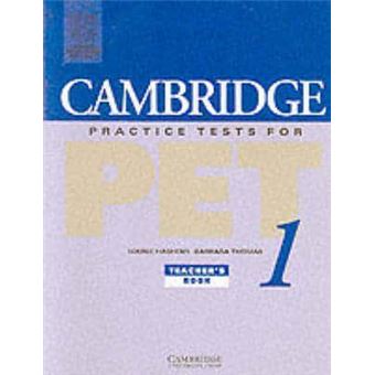 Cambridge Practice Tests for PET 1 Teacher's book - Paperback - 1996 - 1