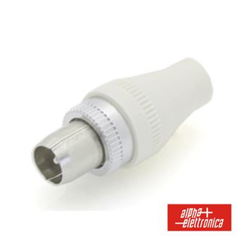 Ficha Coaxial Alpha-Elettronica Macho Tv Ø9.5Mm Plástico - 1