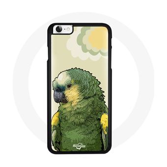 Capa Maniacase para Iphone 6 Plus Papagaio Verde Amarelo Bico de Chão Nuvem Doce Pastel Pássaro - 1