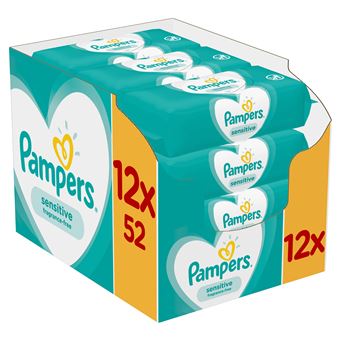 Toalhetes para Bebé Pampers Sensitive 81687211 | Turquesa, Branco - 1