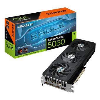 Placa de Vídeo GIGABYTE GeForce RTX 5060 EAGLE MAX OC 8G | Preto - 1