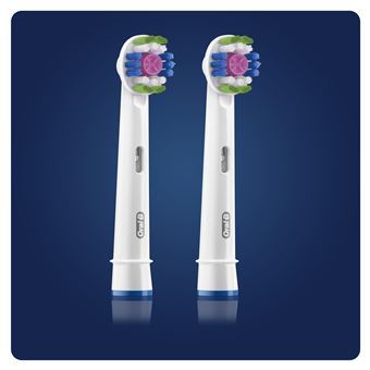 Cabeça de Escova de Dentes Oral-B 3D White Clean Maximiser Brush Heads | Branco - 1