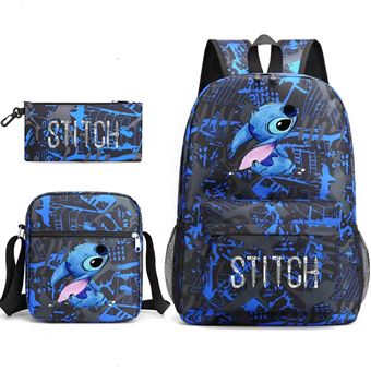 Mochila Escolar Infantil DreamWorks | Stitch | 3 Peças | Azul 3469 - 1