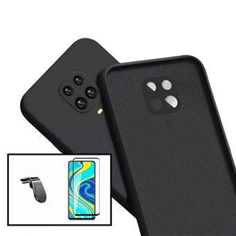 Kit Phonecare | Película de Vidro 5D Full Cover + Capa Silicone Líquido + Suporte Magnético L Safe Driving para Carro para Xiaomi Poco M2 Pro - Preto - 1