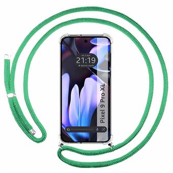 Capa de Silicone TUMUNDOSMARTPHONE para Motorola Edge 40 Neo 5G Transparente com Cordão verde água - 1
