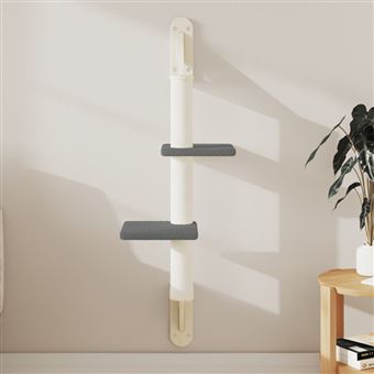 Árvore parede para gatos com poste arranhador vidaXL | 108 cm | cinza-escuro - 1