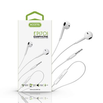 Auriculares com Microfone Accetel EP-1701 - Branco - 1