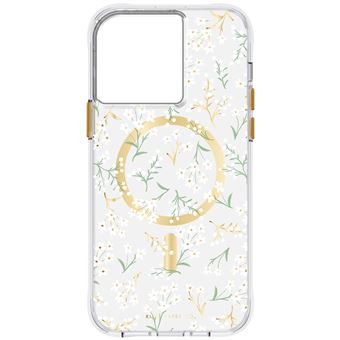 Capa MagSafe Case Mate para iPhone 15 Pro Max Garden Party Rifle Paper Co Branco - 1