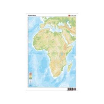 Paq/50 Mapas África Físico Mudos En Color - 1