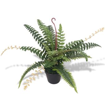 Planta vidaXL feto com vaso 50 cm verde - 1