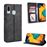 Capa Magunivers de PU Estilo Vintage Preto para Samsung Galaxy A20E_0