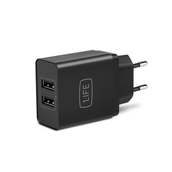 adaptador e transformador 1Life pa:dual usb  interior Preto - 1