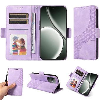 Capa FLOODKING para Realme GT NEO 6SE | Design Acolchoado | Couro PU Premium | Roxo - 1
