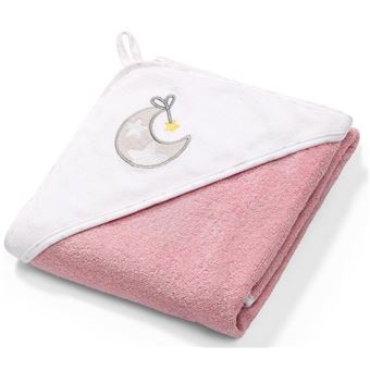 Toalha felpuda com capuz Baby Ono | 85x85cm | Rosa - 1