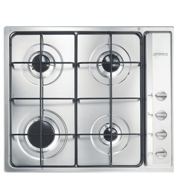 Placa a Gás Smeg S64S | 58.5 cm | 4 Zonas | Aço inoxidável - 1