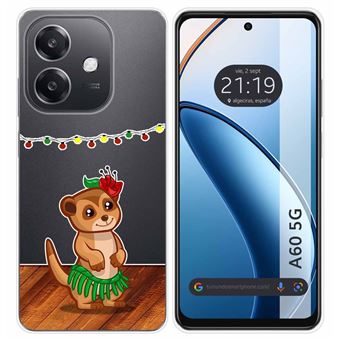Capa de silicone TUMUNDOSMARTPHONE Transparente para Oppo A60 5G desenhos Meerkat de design - 1