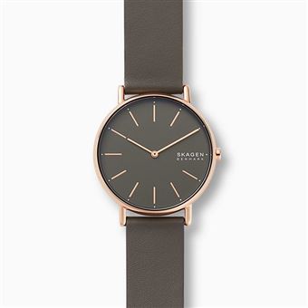 Relógio Skagen Signatur Charcoal Leather | Castanho - 1
