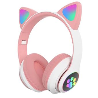 Auscultadores Gaming SZSMART STN-28 | Bluetooth | 3.5mm | Rosa - 1