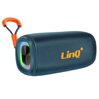Coluna LinQ | Bluetooth | 8W | Portátil | À prova d’água IPX6 | LED Multicolorido | Azul - 1