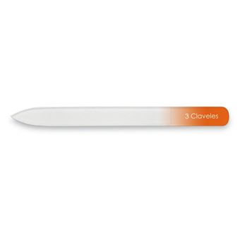 Lima de Unhas 3 Claveles Glass File | Laranja, Branco - 1