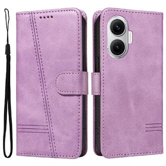 Capa FOXDOCK para Xiaomi POCO F7 5G | Fecho Magnético | Compartimentos para Cartões e Suporte | Pele PU | À Prova de Choque | Roxo - 1